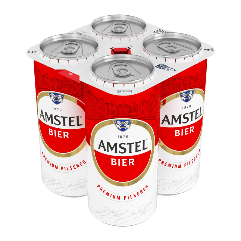 Amstel Bier Golden/Light Amstel 4Pk Can - 3.4%