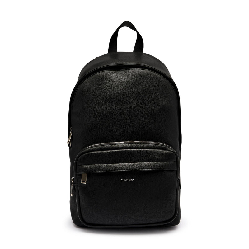 Calvin Klein Raised Logo Round Backpack - Black