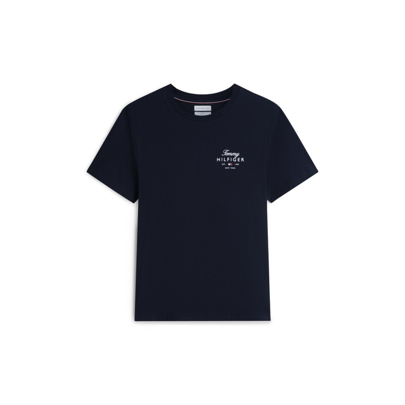 Tommy Hilfiger Logo Jersey Crew Neck T-Shirt - Desert Sky