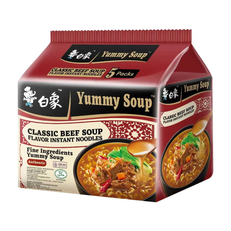 【Terug naar school】【Halal Food】 Bai Xiang klassiek rundvlees noedelsoep 96g*5