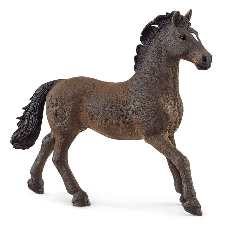Schleich paardenclub Oldenburger hengst speelfiguur - bruin, 4 cm
