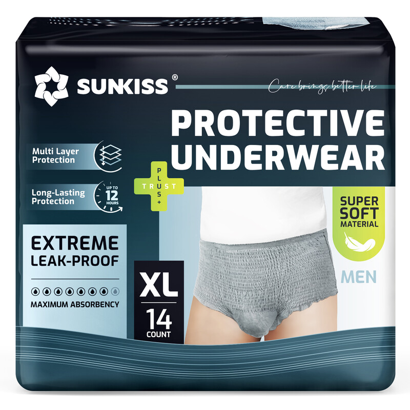 Incontinence Underwear for Men,Daytime Disposable Adult Pull Ups,Mens Protective Brie