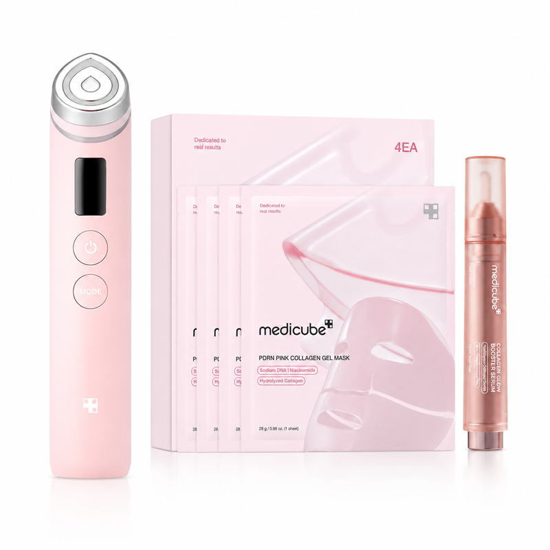 Medicube Coffret Éclat 3 Étapes PDRN Collagène Rose