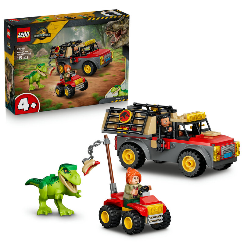 Lego Green Jurassic World 77978 Young T. Rex Transport Truck