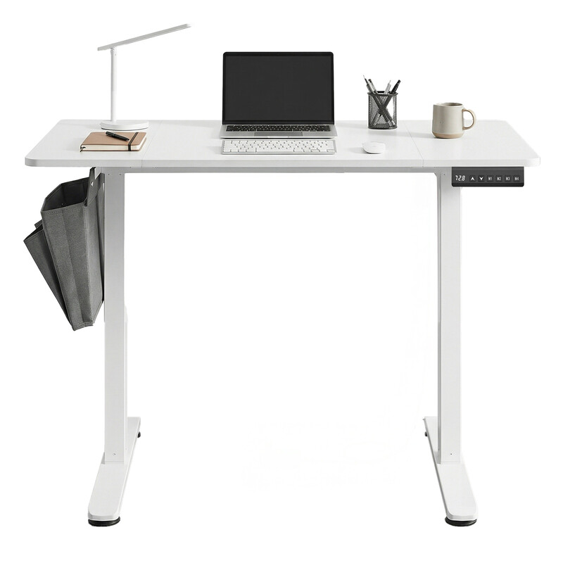 SONGMICSHOME Electric Standing Desk, Height Adjustable, 120.1 x 60.1 cm, 4 Memory Hei