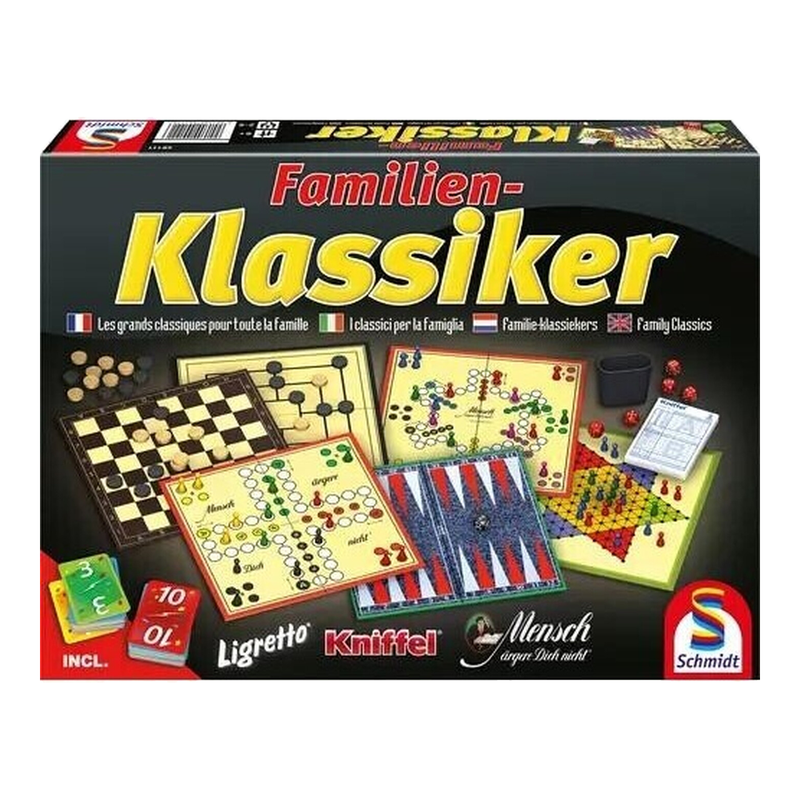 Schmidt Mehrfarbiges Karton-Brettspiel-Set (2-6 Spieler, ab 8 Jahren)