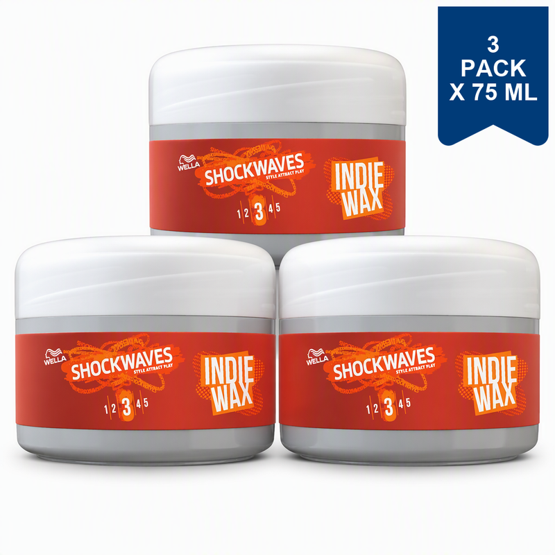 WELLA Shockwaves Indie Wax 75 ml (3-Pack)