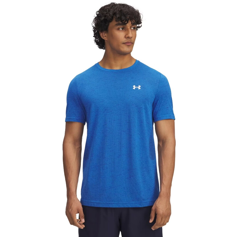 Under Armour Men's Blue Vanish Seamless Short Sleeve T-Shirt - Atlantis