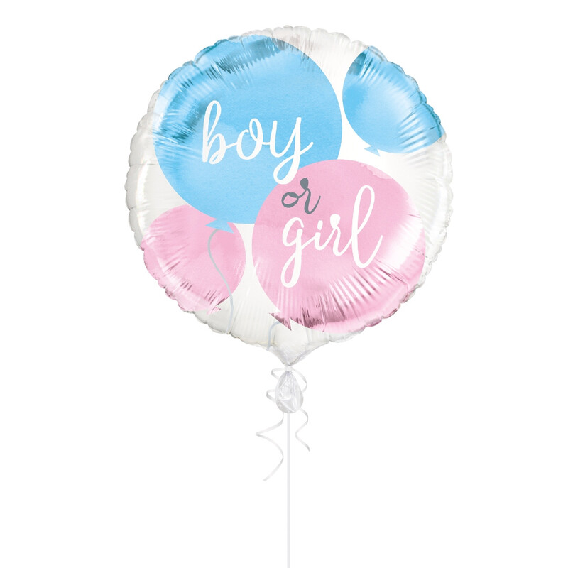 Unique Gender Reveal Baby Shower Balloon, 45cm