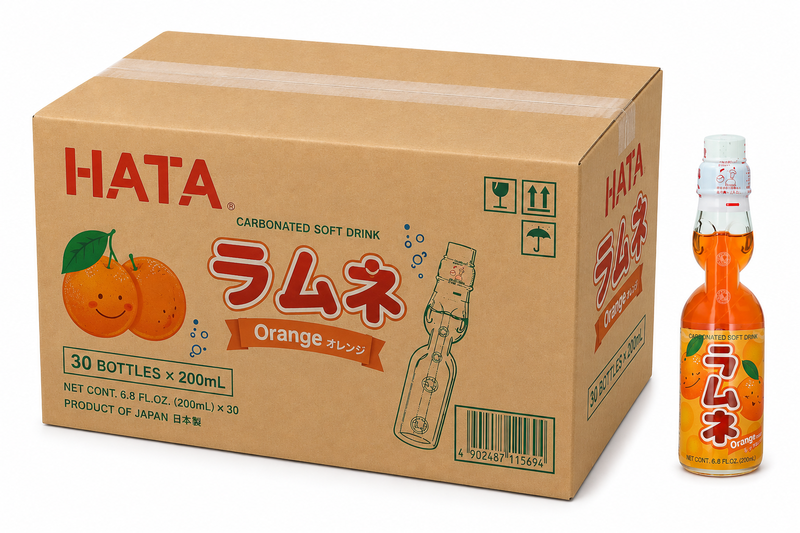 Hatakosen Ramune, Sinaasappel, 30 x 200 ml