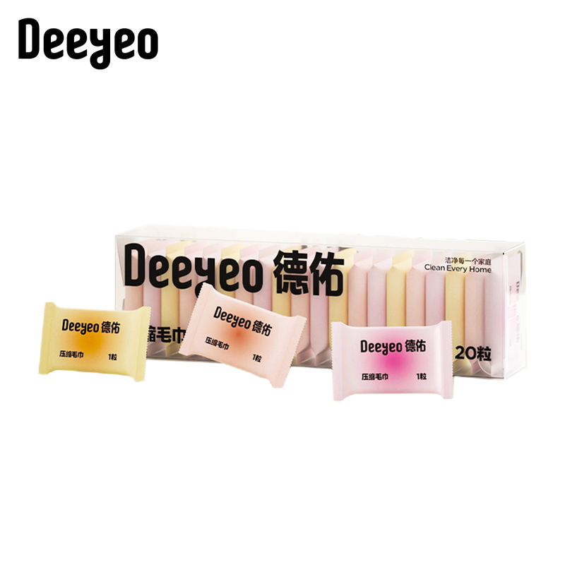 Deeyeo Compressed Towel Set | 20 Pack Extra Large & Thickened Absorbent Disposable Travel Towels for Face, Body, Hotel & Outdoor Use