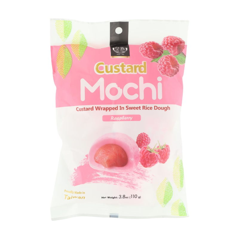 Custard Mochi - Raspberry (With Sweeteners）110g