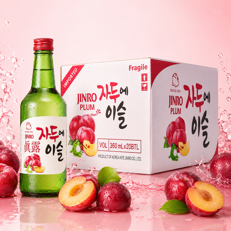 Jinro Soju à la prune 13 % vol. 20 x 360 ml