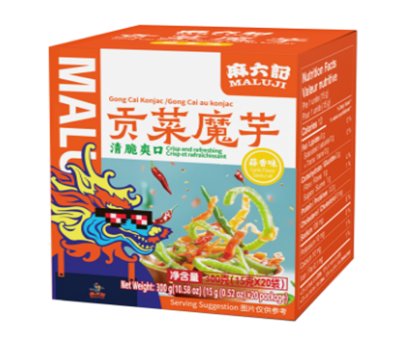 Ma Liu Ji Knoblauch-Konjak-Gongcai, 20 Beutel (Karton), 300 g