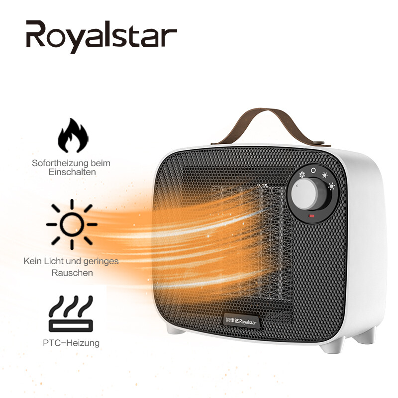Royalstar Heizgerät Hochleistungs-Energiespar-Heizgerät 1500W, 3-Geschwindigkeits-Heizung, NTC-156AW