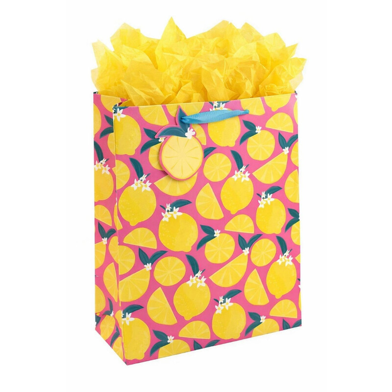 Lemon Print Gift Bag Large