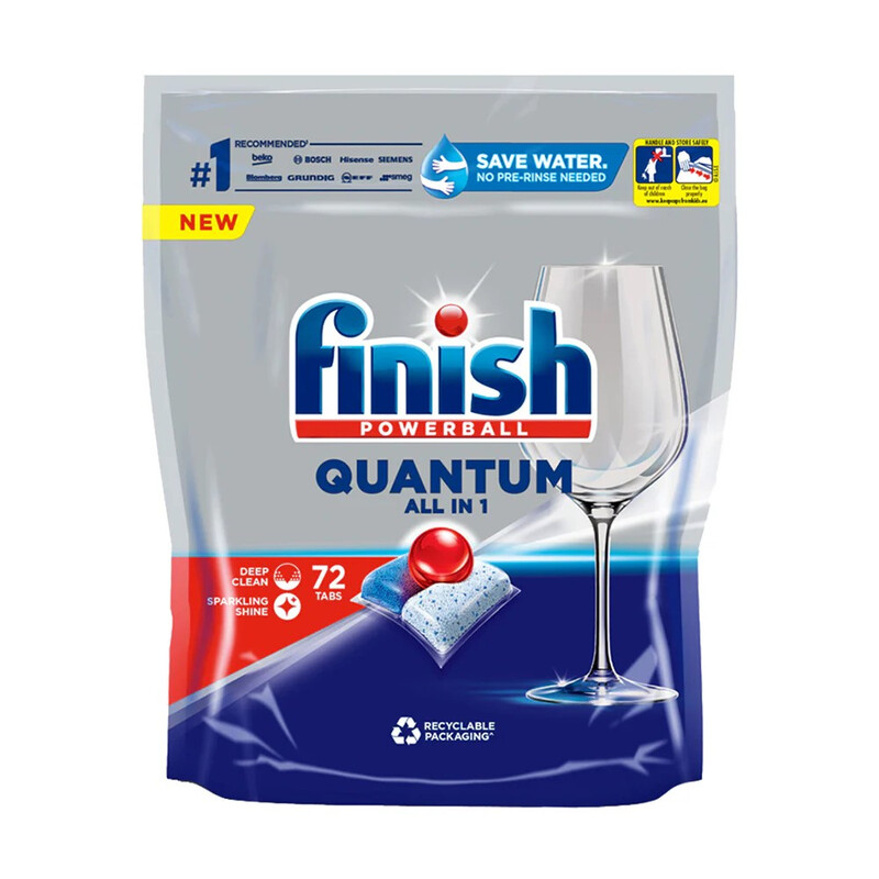 Finish Quantum All in 1 vaatwastabletten 72 stuks (Engelse etiket)