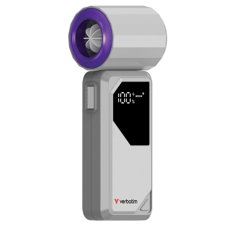Verbatim Cool 'n' Go AirJet Grau, Violett Handventilator