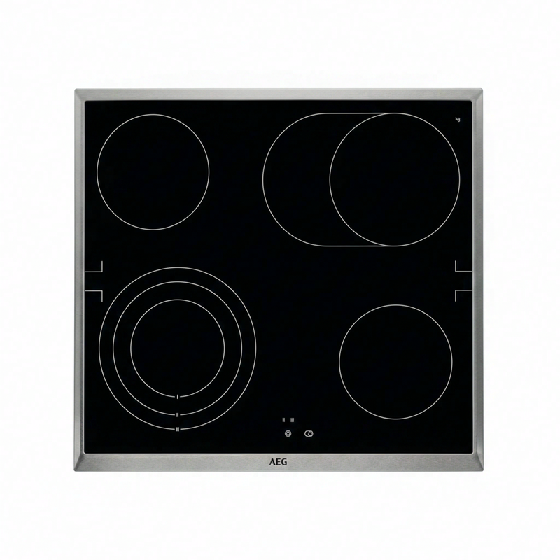 AEG HE604070XB Zwart, Roestvrijstaal Ingebouwd Keramisch