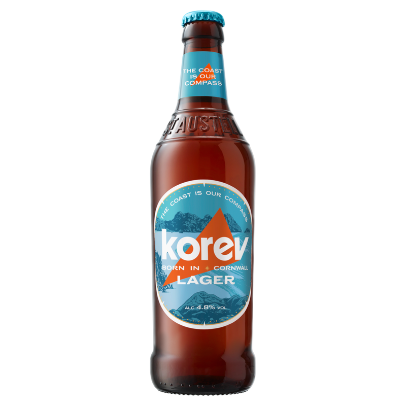 St Austell Golden Brewery Korev Cornish Lager 500Ml (Abv 4.8%)