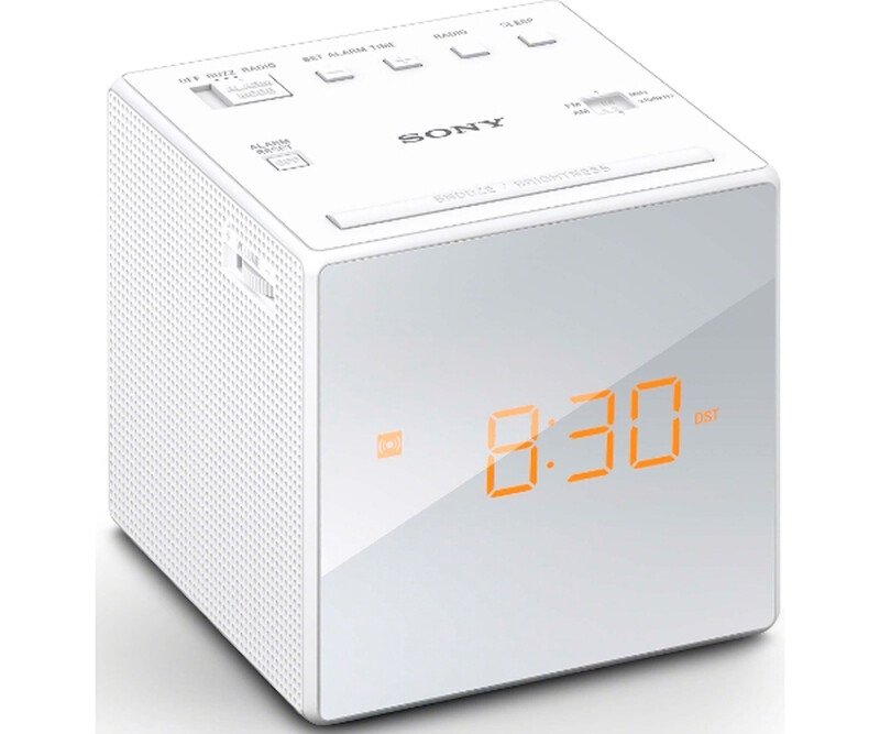 Sony ICF-C1W Weckeradio mit LED-Anzeige und Wecker in Weiß