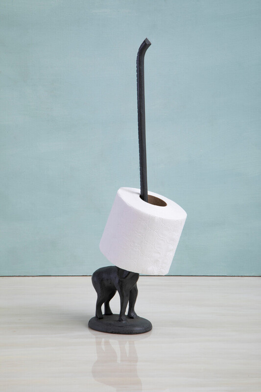 Grey Finish Elephant Toilet Roll Holder