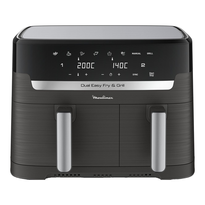 Moulinex EZ905B20 Airfryer met Dual Easy Fry&Grill-functie, grijs