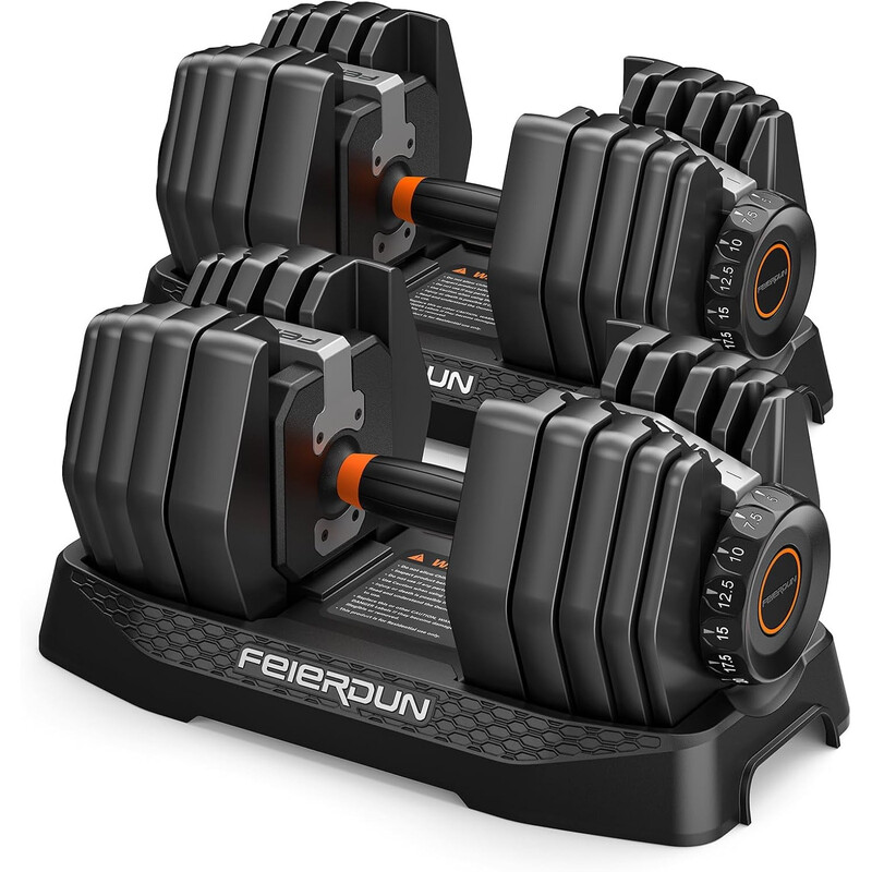 CELEBRATIONDUN 2x24 kg (52,5 lb), Verstelbare halters | Slimme kliktechnologie voor snelle wissel, antislipgreep, ideaal voor thuis, kantoor, sportschool, lichaamsbeweging