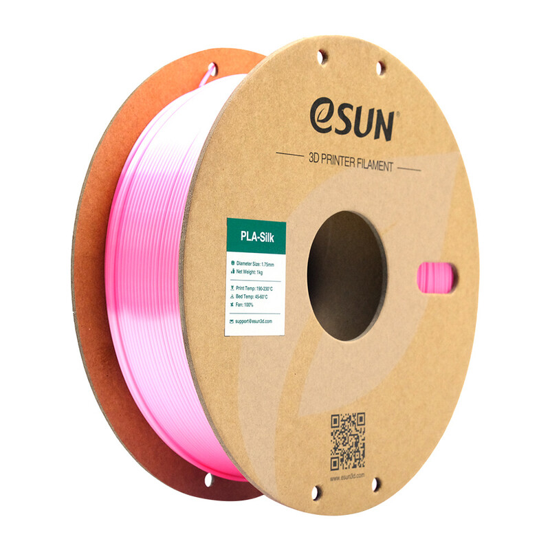 eSUN PLA-Silk Roze Filament 1,75 mm, Zijdezachte Textuur Soepel Printen 3D Filamenten Voor De Meeste 3D Printers DIY Kunstwerk 1 kg (2,2 lbs) Spoel