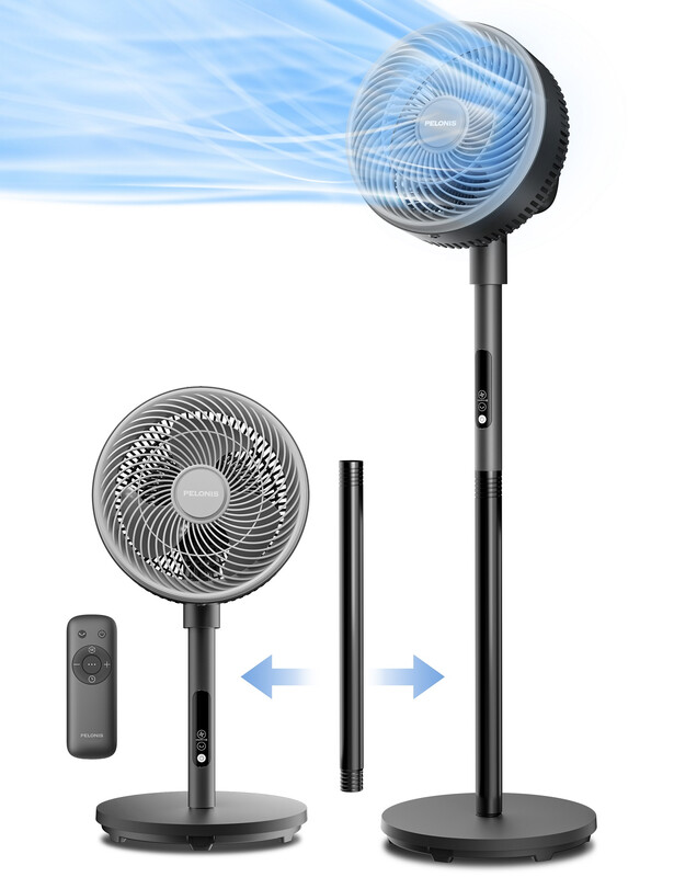 Pedestal Fan, Remote Control & Touch Panel Operation, 3D Oscillation, Ultra Quiet Des