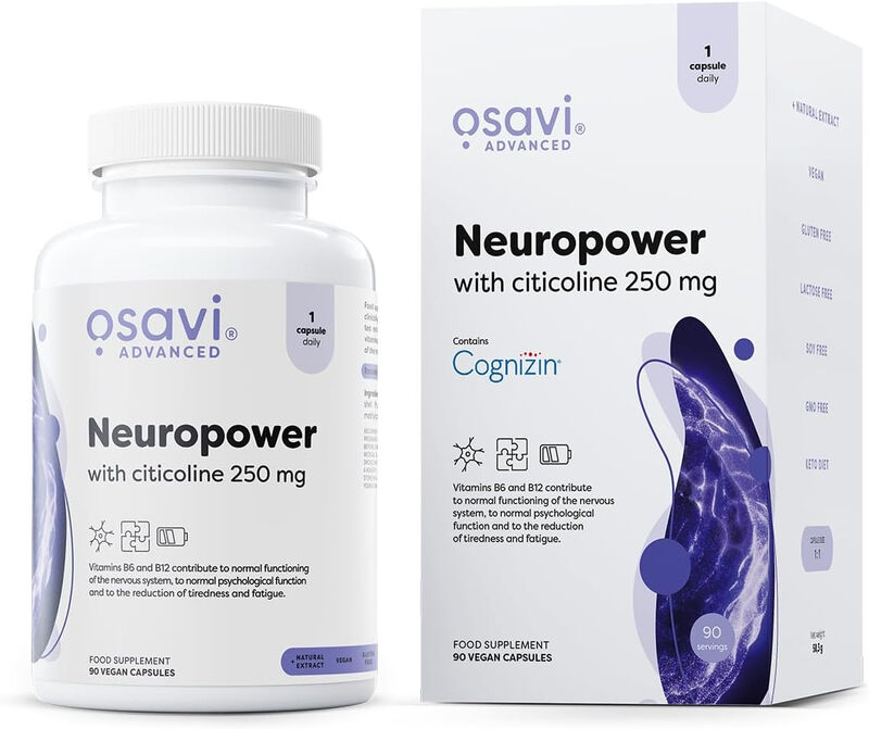 Osavi Neuropower Citicoline Cognition 250Mg Vegan Cognitive Support Capsules - 90 Capsules