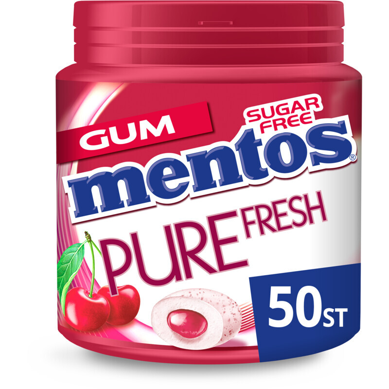 Mentos Pure Fresh Cherry Kauwgom - 50 pcs