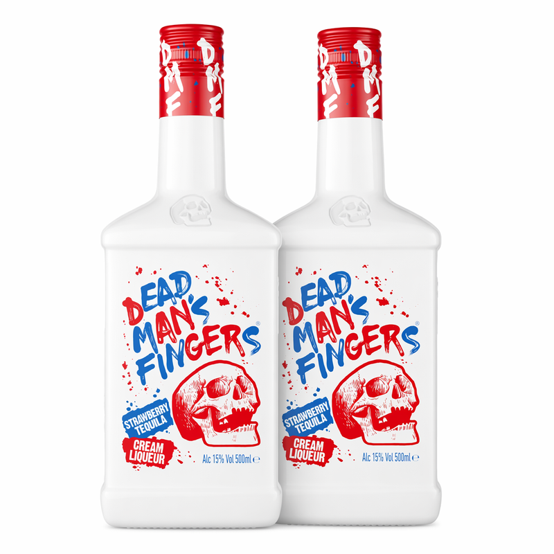 Pack of 2 - Dead Man's Fingers Strawberry Tequila Cream Liqueur 50cl