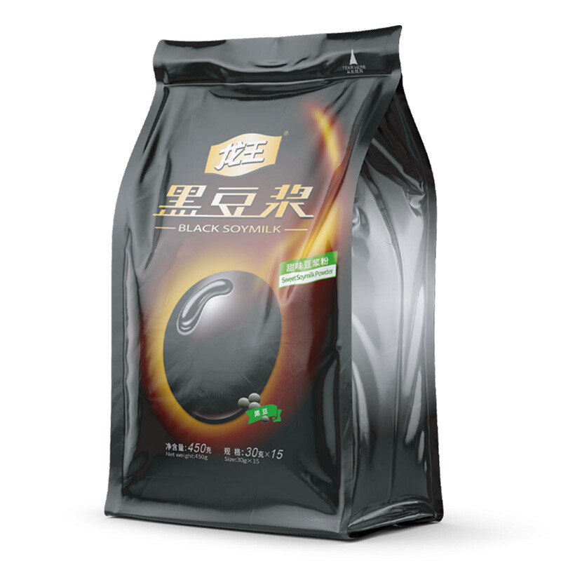 LOONG SOYA MILK Black Soybean Drink, Sweetened, 450g (30g*15)