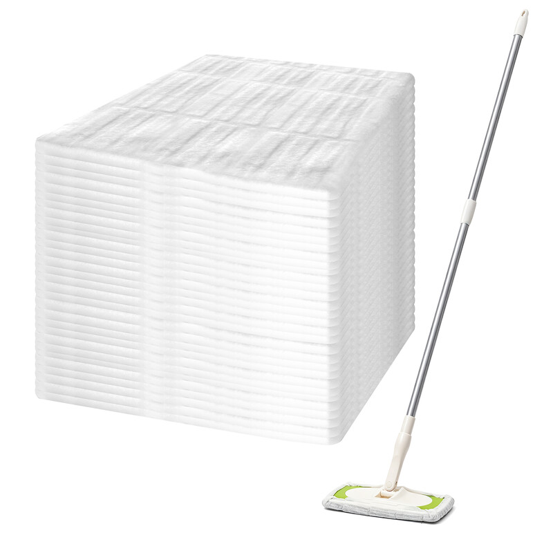 Single-layer vertical stripe Jacquard dry mop pad
