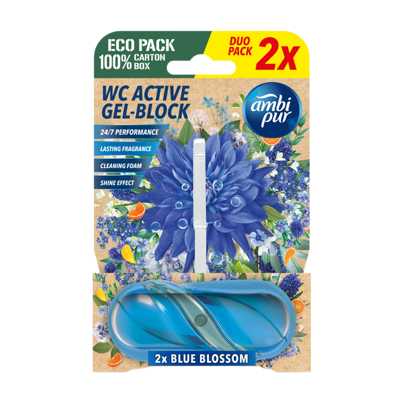 Ambi Pur toiletblok, Blue Blossom, 2 stuks