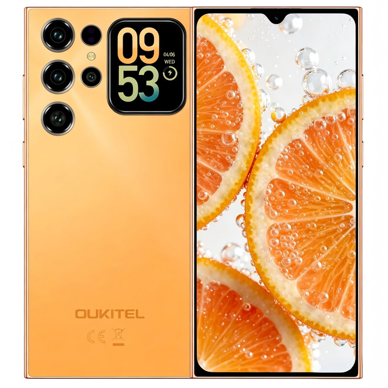 OUKITEL C62 6,88 Zoll 5150 mAh Akku 9,5 mm Ultradünnes Gehäuse (4 GB + 128 GB) Orange Smartphone
