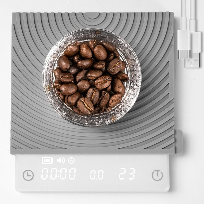 TIMEMORE Kaffeewaage Basic 2.0 Elektronische Espressoweißwaage mit Wasserflussrate und Timer-Funktion, Freier Wechsel zwischen Unzen/kg-Einheiten, Digitale Waage für Küche/Backen/Kochen