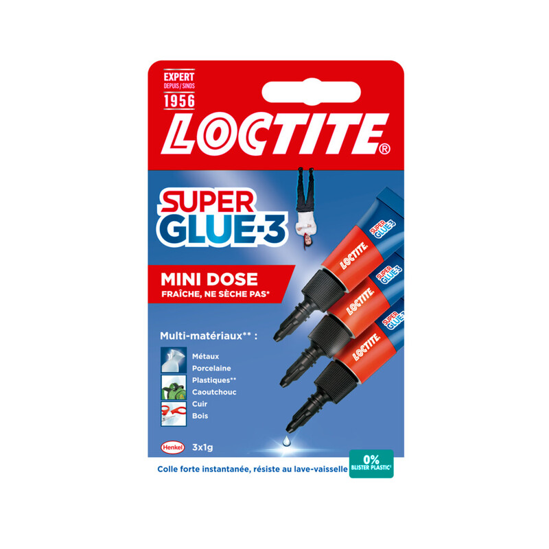 Liquide dose Loctite SG 3P 1g 3 pièces