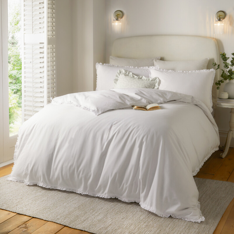 Duvet Cover Set Newtilly White Double