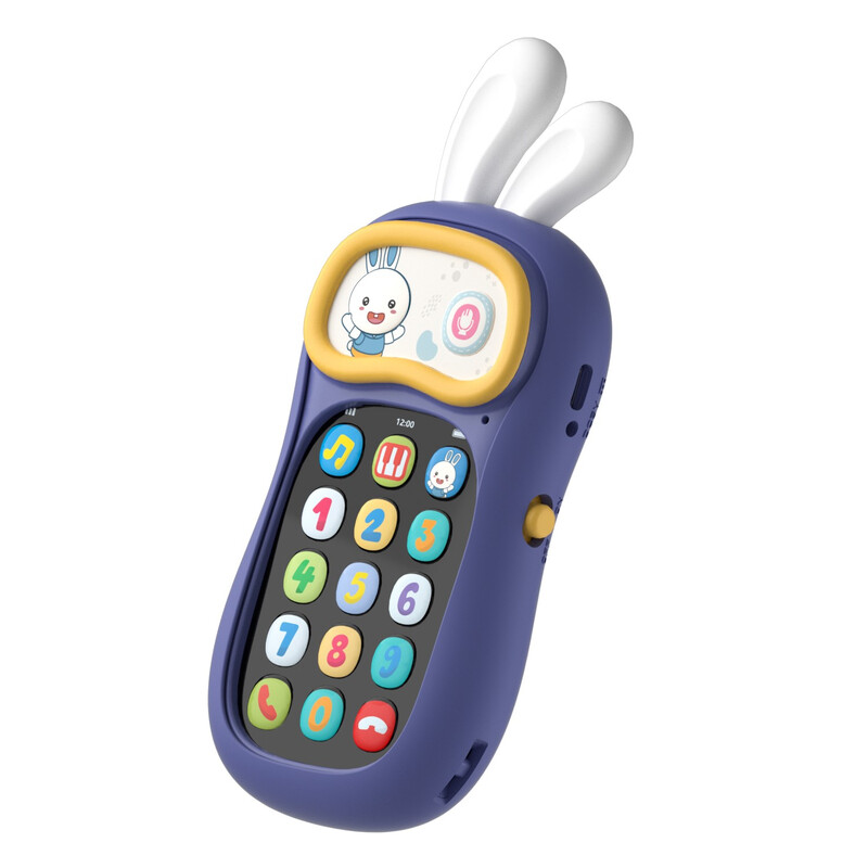alilo Mein erstes Handy-Musikspielzeug für Kinder, 54 Klänge & 4 Stimmveränderungseffekte, weiche Silikonohren und -hülle, 50-Stunden-Akku mit tragbarem Umhängeband