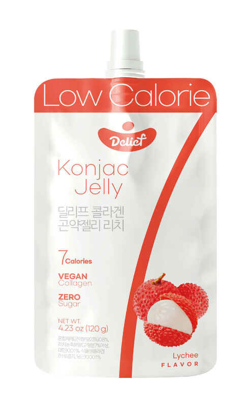 Delief Konjacgelei met lycheesmaak (met zoetstoffen) 120 g