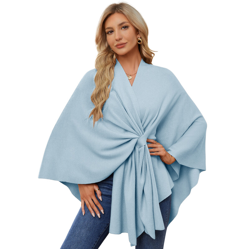 PULI Womens Shawl 0857 BlueF