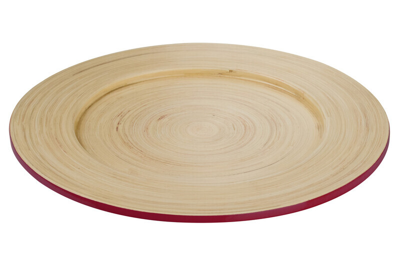 Kyoto Raspberry Bamboo Charger Plate