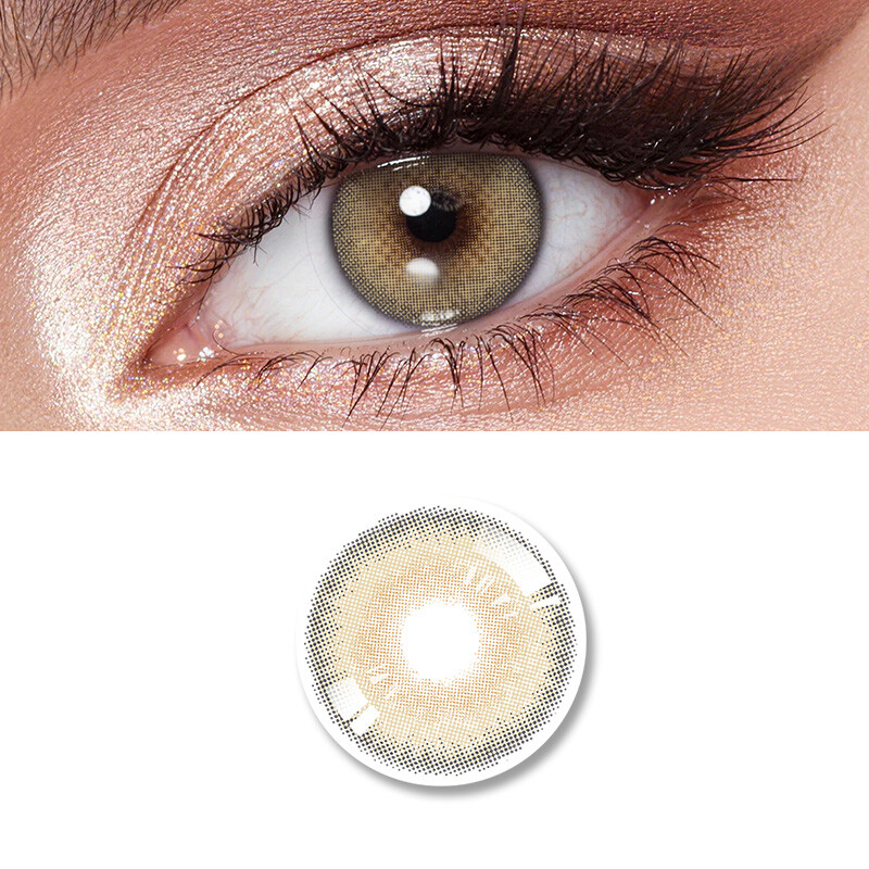 JARWAWA [2 stuks] maandelijkse contactlenzen Twilight City bruine serie DIA 14,2 mm warm lichtbruin gemengde rassen contactlenzen watergehalte 40% natuurlijke mode make-up geschikt voor dagelijkse, werk- en date-sfeer make-up comfortabele, mysterieuze zon