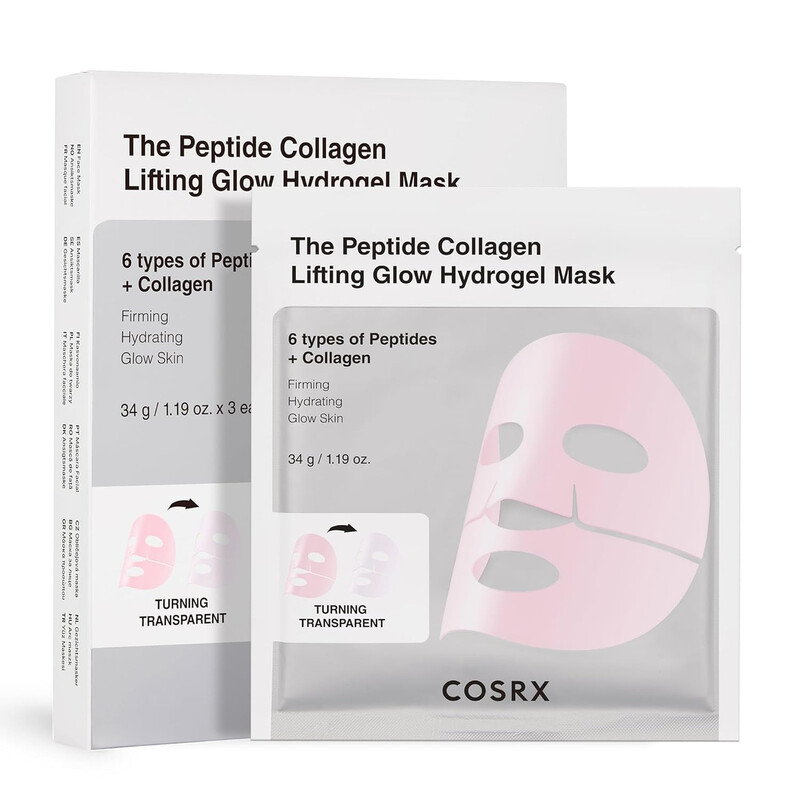 COSRX The Peptide Masque Hydrogel Peptides Collagène Lifting Éclat 34g * 3