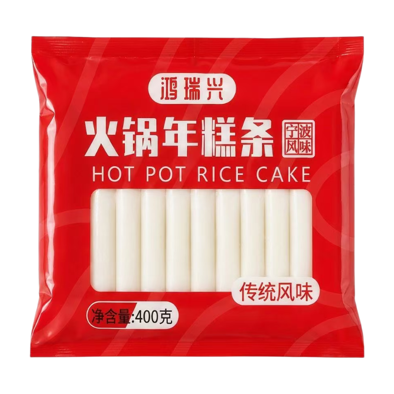 Hong Rui Xing Hot Pot Rice Cake Strips 400g