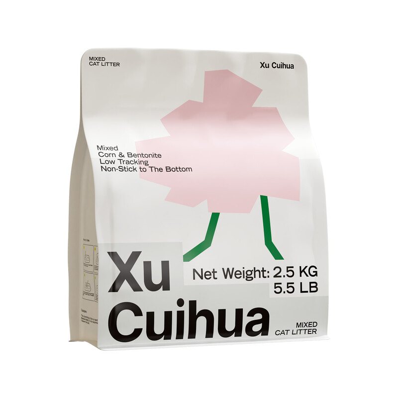 XUCUIHUA Mineral Plant-Based CAT Litter (2.5kg × 6 Bags)