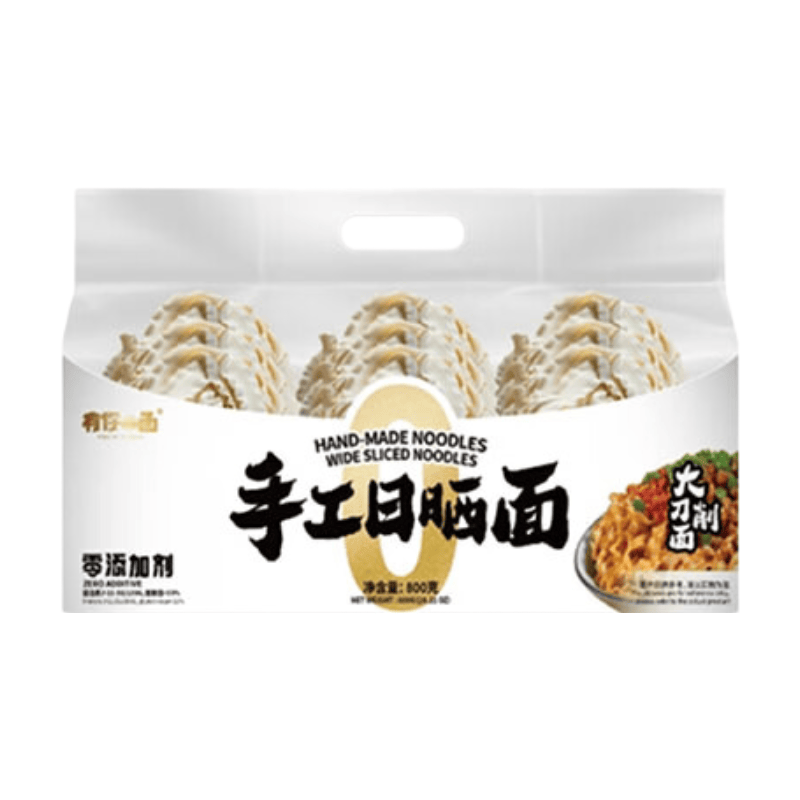 HUI JI Youniyimian Handgemaakte Noedels (Breed Gesneden Noedels) 800 g