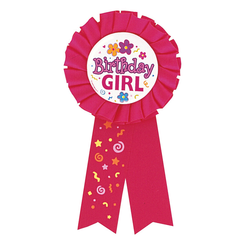 Unique Birthday Girl Rosette Badge
